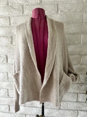 Moth Anthropologie Shawl Collar Cardigan Beige E18